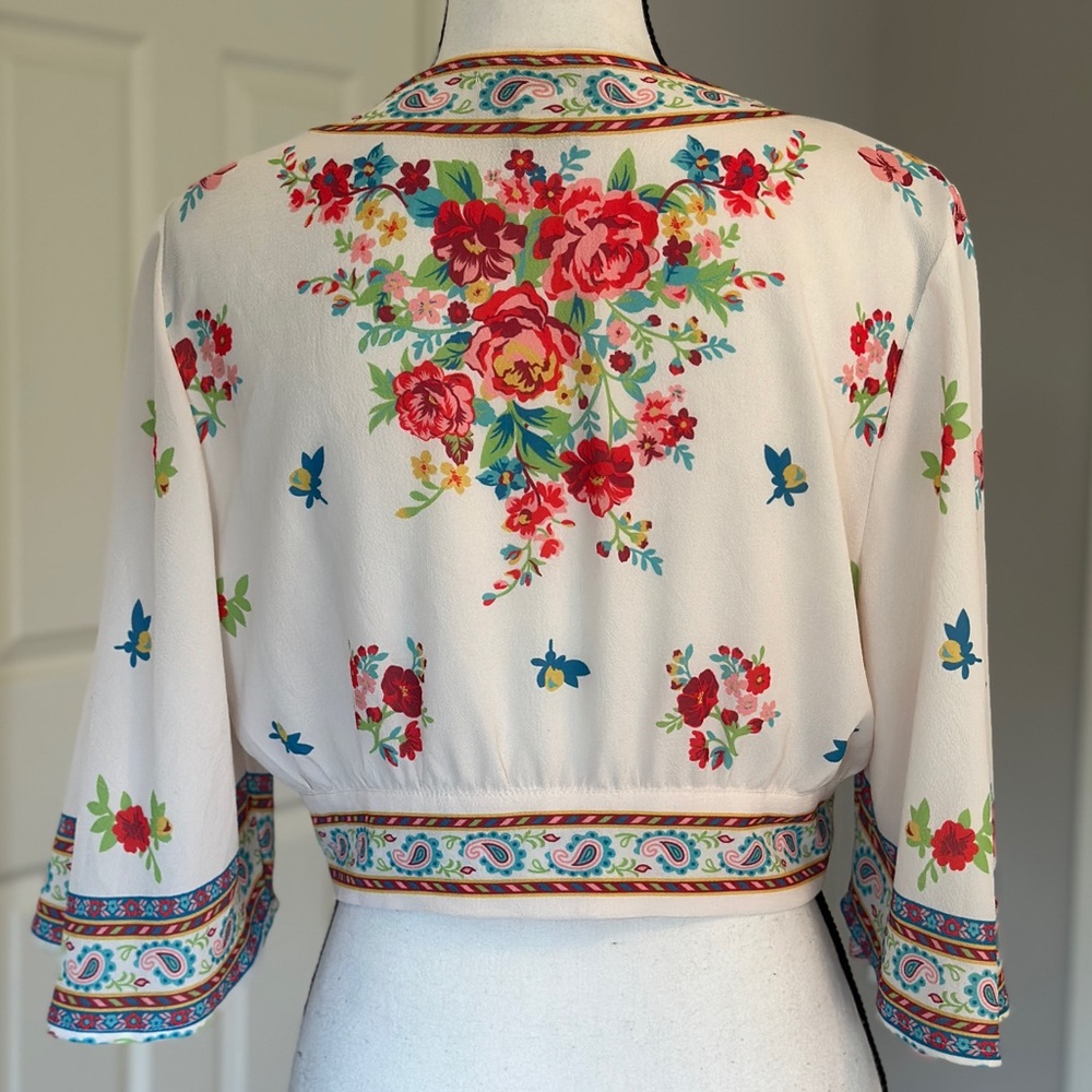 Floral Tie Blouse - Picture 4 of 4